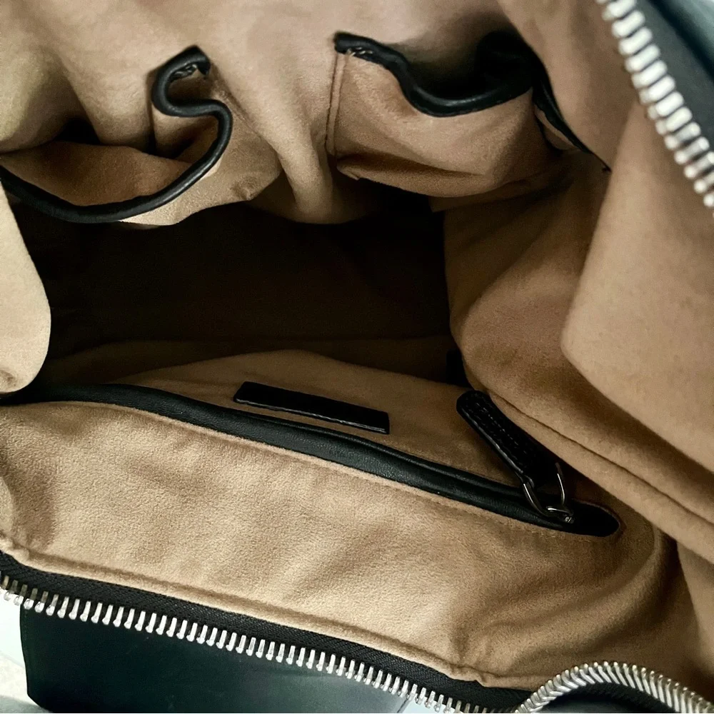 Mackage Black Quilted Leather ‘Dara’ Oversized Moto Hobo Bag